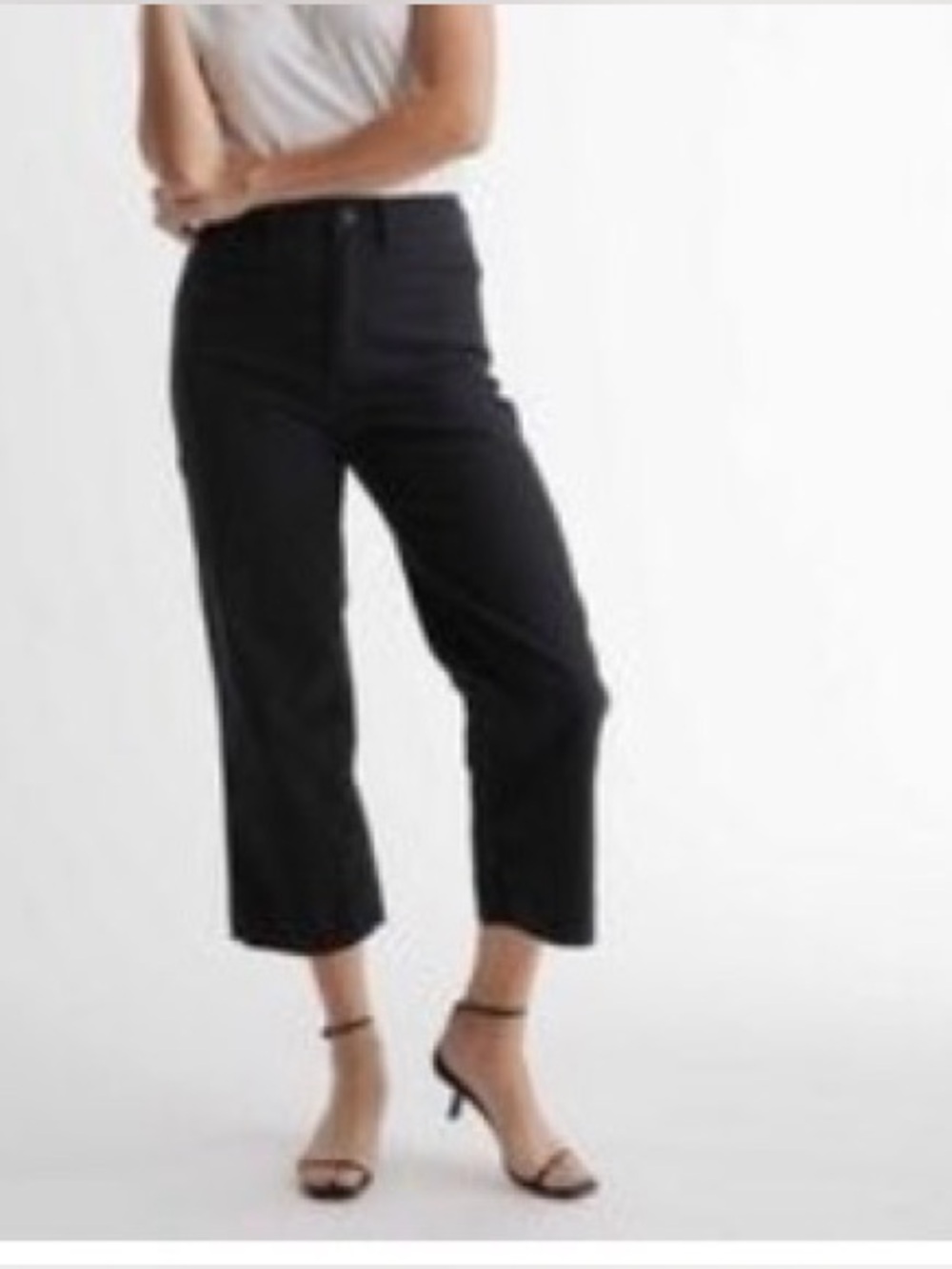 Quince crop black jeans Pants